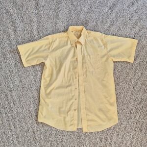 L.L. Bean Light Yellow Button-Up Shirt 100% Cotton Men Large Tall